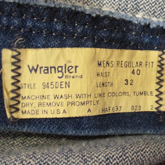 Wrangler Vintage 90s Jeans Men's 39x32 Dark Wash Cowboy Cut Rigid Straight Leg - Picture 7 of 7